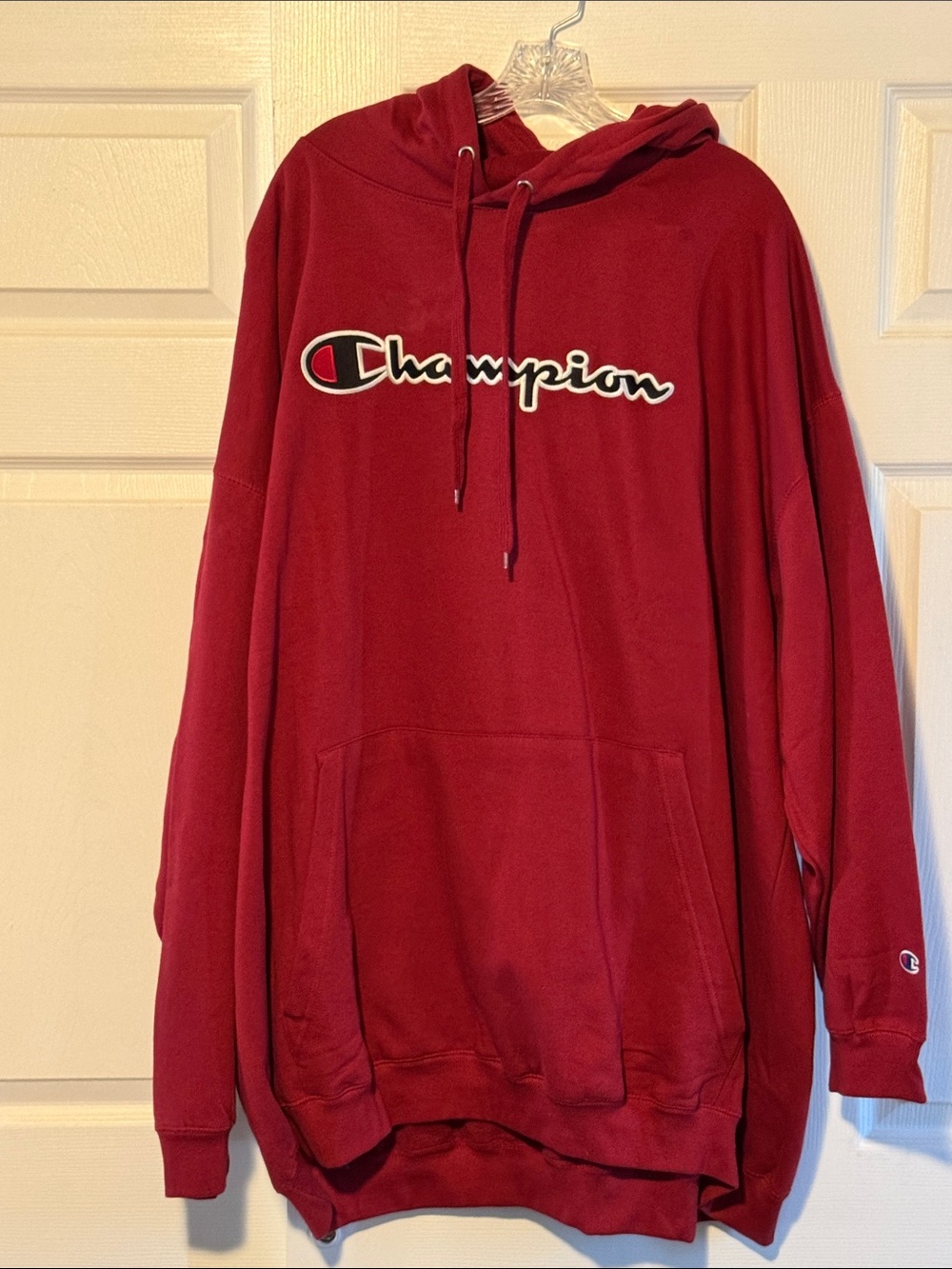 Champion Men's Deep Red Logo Hoodie 5XL